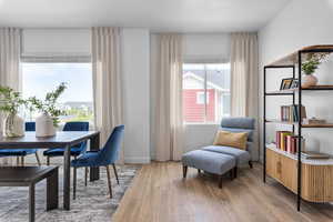 Dining room with wood finished floors