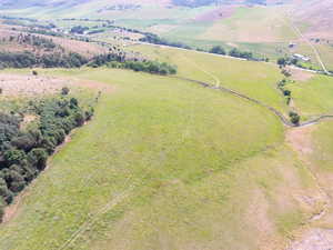 Aerial view of sparsely populated area