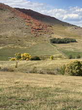 Mountain view with rural landscape