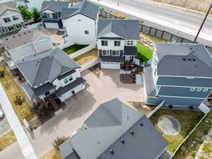 Aerial view of residential area