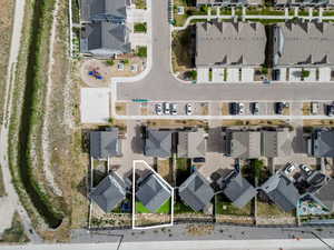 Aerial view of residential area