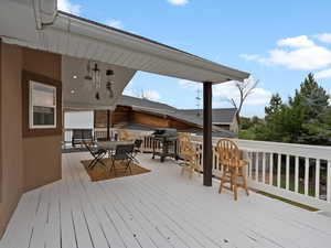 Deck featuring outdoor dining space