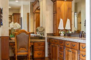 Bathroom featuring vanity