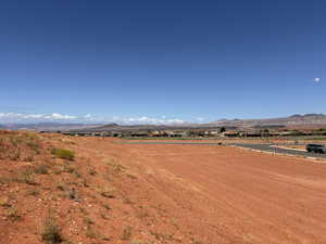 View of yard with a mountain view