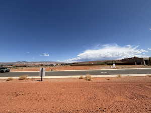 View of yard featuring a mountain view