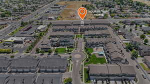 Aerial view of property and surrounding area