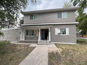 View of front of home with a porch