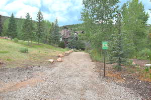 View of walking path right outside the front door