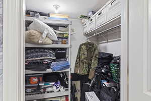 View of walk in closet