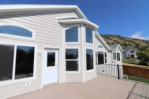 Deck with a mountain view