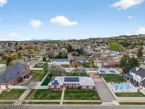 Aerial view of front of house