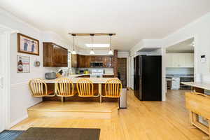 Kitchen with built in seating