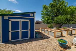 New steel beamed shed and garden