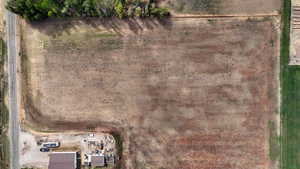 Aerial overview of property's location with rural landscape