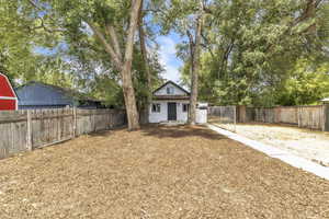 View of fenced yard