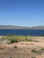 Water view featuring a mountainous background