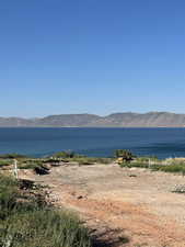 Water view featuring mountains