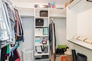 View of walk in closet