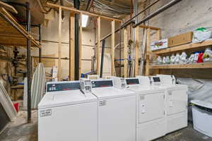 Laundry room with separate washer and dryer