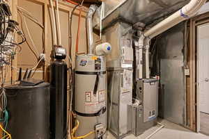 Utilities with strapped water heater