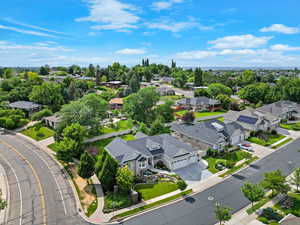 Aerial view of residential area
