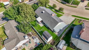 Aerial view of residential area