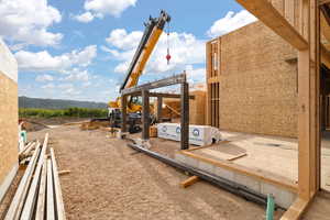 View of yard with a mountain view
