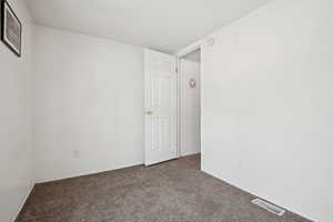 View of carpeted spare room