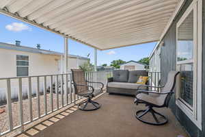 Balcony with an outdoor living space