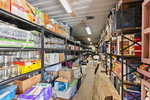 View of 1 of the  storage areas in garage