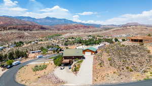 Aerial view of a mountainous background Pine Valley