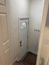 Entrance foyer with baseboards