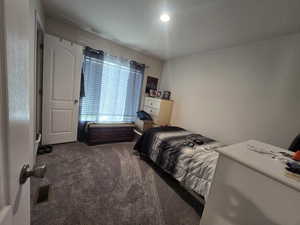 View of carpeted bedroom