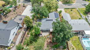 Aerial view of residential area