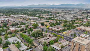 View of urban area with a mountainous background