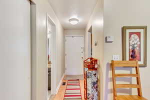 Hallway with baseboards