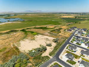 Aerial overview of property's location featuring mountains and rural landscape