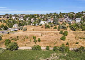 Aerial view of residential area