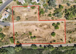 View of property location with property parcel outlined