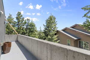 View of balcony from Primary Bedroom