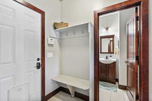 Mudroom & garage door