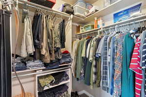 View of spacious closet