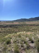 View of mountain background with rural landscape