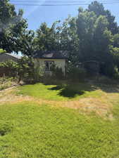 View of grassy yard