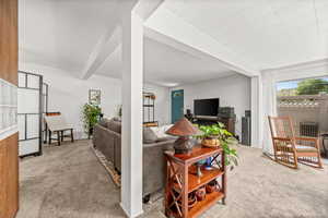 View of carpeted living room