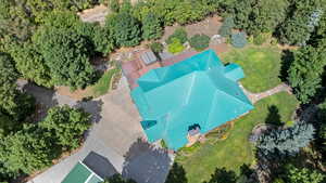 View from above of property