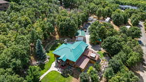 View from above of property