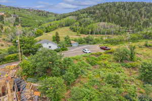 Drone / aerial view of a heavily wooded area