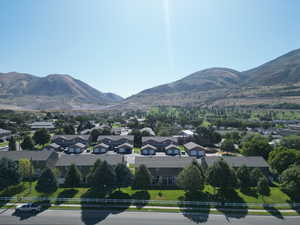 Mountain view featuring nearby suburban area