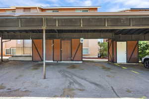 Garage with covered parking